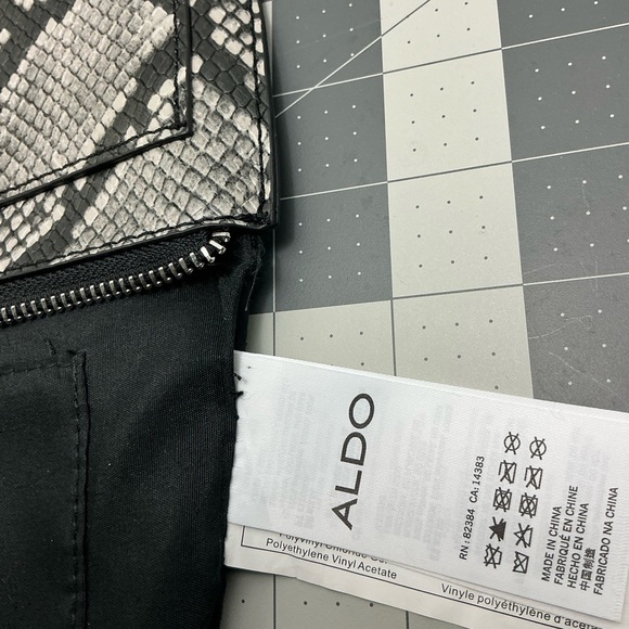 Aldo Black and Gray Snake Print Clutch - Picture 6 of 7
